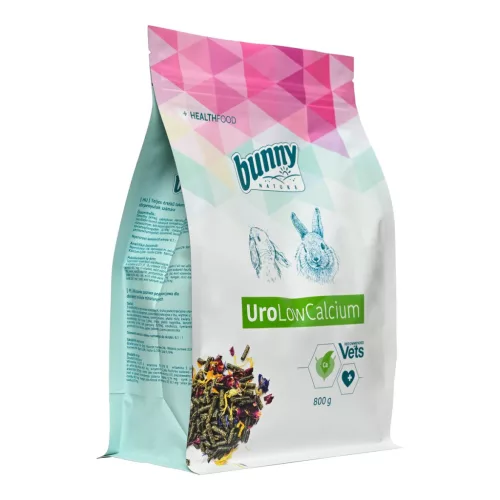 Hrană completă pentru iepuri pentru tract urinar bunnyNature HealthFood UroLowCalcium 800 g