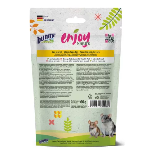 Recompense cu viermi de făină bunnyNature EnjoyNature Worm Wonder 60 g