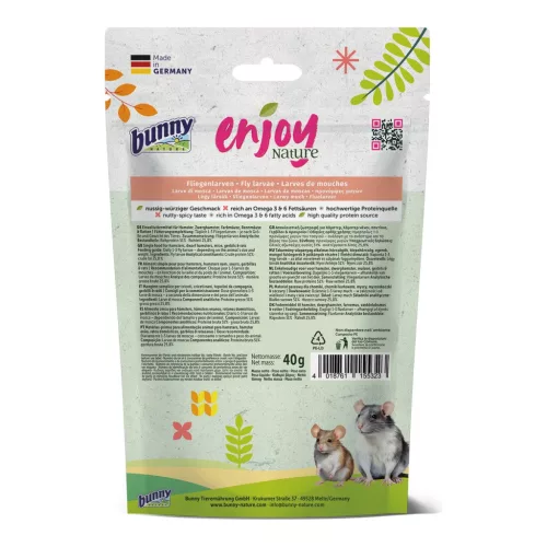 Recompense cu larve de muscă bunnyNature EnjoyNature 40 g