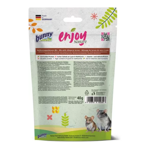 Recompense cu larve de viermi de mătase bunnyNature EnjoyNature 40 g