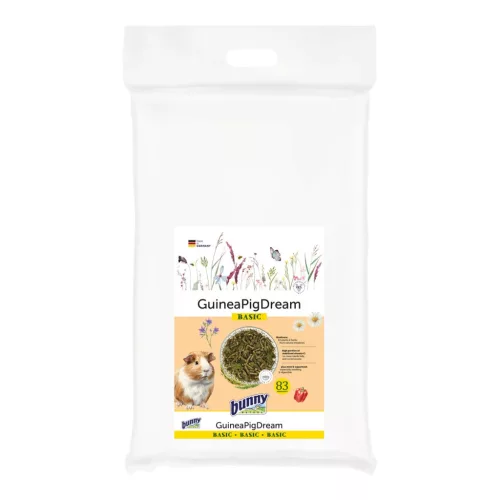 Hrană completă pentru porcușori de Guineea adulți bunnyNature GuineaPigDream Basic 4 kg
