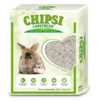 Așternut din hârtie Chipsi Carefresh Pure White 50 l