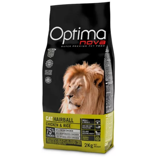 Visán OptimaNova Cat Hairball Chicken & Rice 8kg