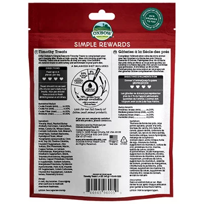 Recompense cu timoftică Oxbow Simple Rewards 40 g