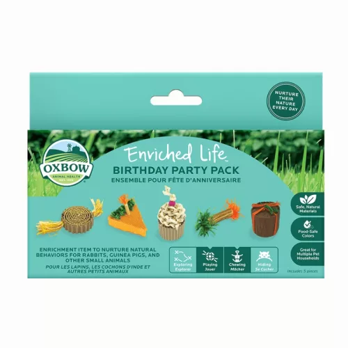 Set de jucării de ros pentru aniversare Oxbow Enriched Life Birthday Party Pack 5 bucăți