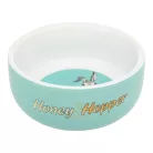 Bol din ceramică turcoaz Trixie Honey & Hopper 250 ml, Ø 11 cm