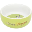 Bol din ceramică verde Trixie Honey & Hopper 250 ml, Ø 11 cm