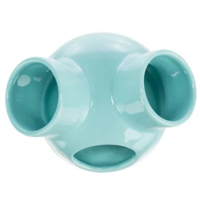 Căsuță din ceramică turcoaz cu 3 intrari Trixie 12 × 10 cm