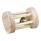 Jucărie de ros cilindru de lemn cu clopoțel Trixie 3,5 × 5 cm