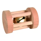 Jucărie de ros cilindru de lemn cu clopoțel Trixie 3,5 × 5 cm