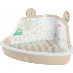 Litieră de colț cu grătar bej Zolux 32 × 25 × 15 cm
