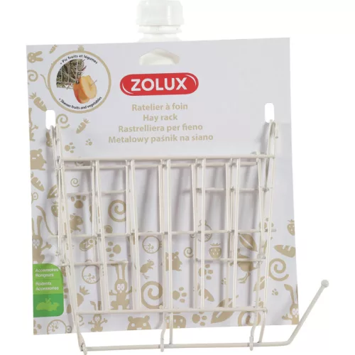 Suport pentru fân din metal bej Zolux 19 × 8,5 × 17 cm