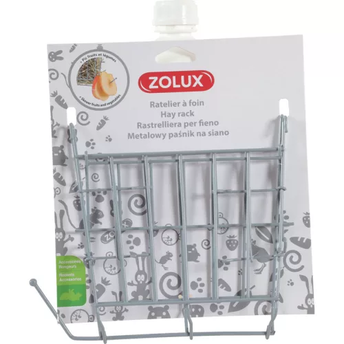 Suport pentru fân din metal gri Zolux 19 × 8,5 × 17 cm